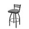 Holland Bar Stool Co 25" Low Back Swivel Counter Stool, Pewter Finish, Graph Seat 41125PW020 - alternate 1